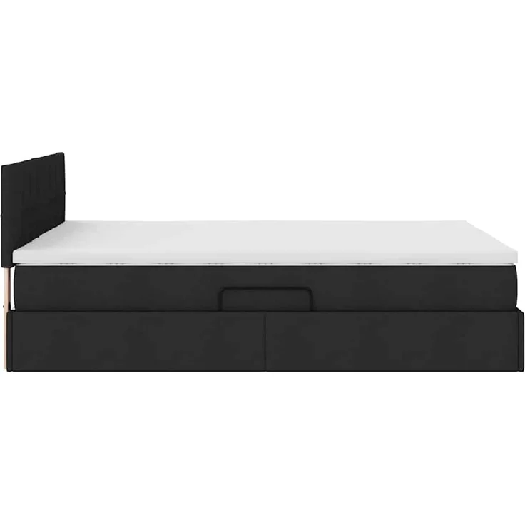 vidaXL LED-Speicherbett mit Matratze Schwarz 140 x 190 cm Stoff 3371144 – Bild 11