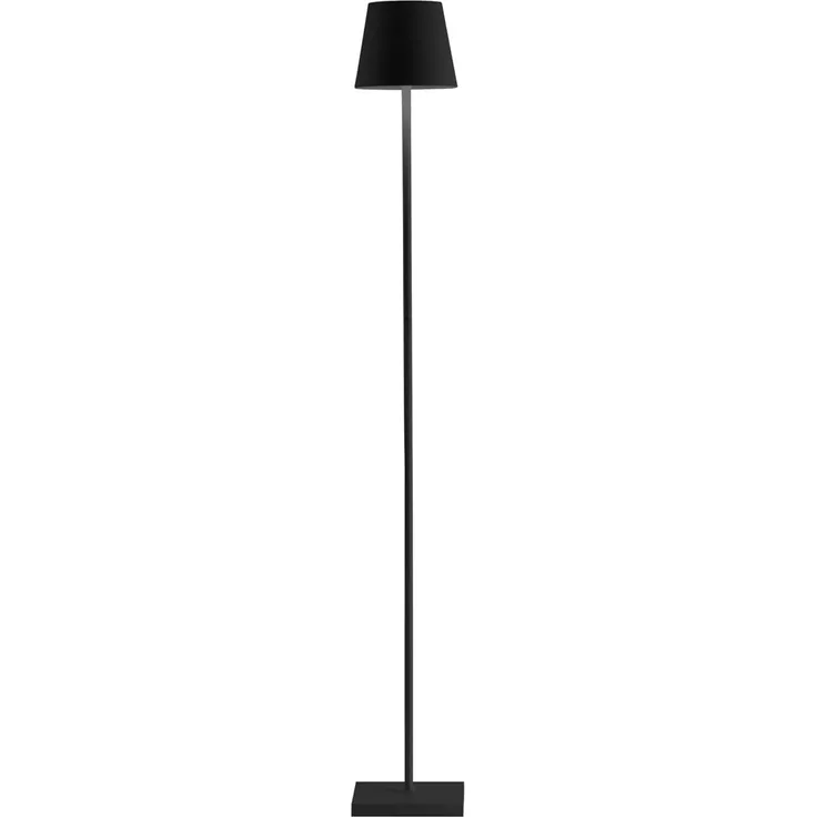 Zafferano, Poldina Lampe L, Kabellose, Wiederaufladbare Stehlampe mit Touch Control, Geeignet für Wohnzimmer und Außenbereich, Dimmer, 2200-3000 K, Höhenverstellbar 52-122 cm, Farbe Dunkelgrau