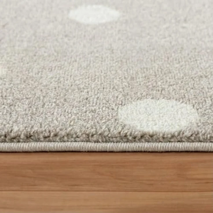 Jimri Kinderteppich DOTS l Pünktchen Gepunktet | Farbe: Beige Blau Rosa | Kinderzimmer/Jugendzimmer – Bild 6