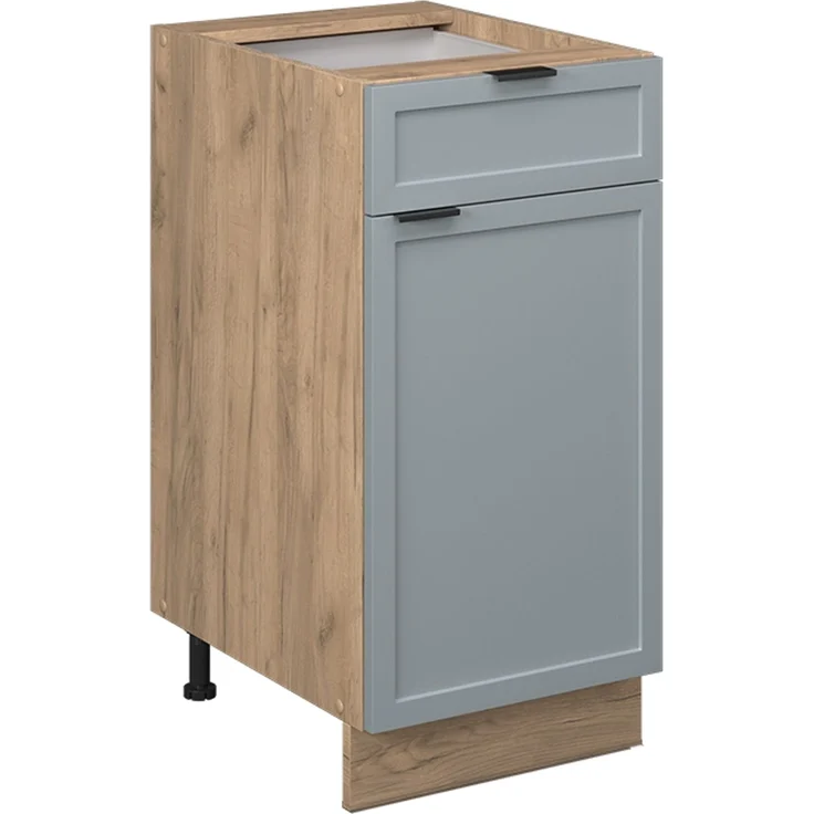 Küchenunterschrank Fame-Line Hellblau-grau 40 cm ohne Arbeitsplatte Vicco – Bild 1
