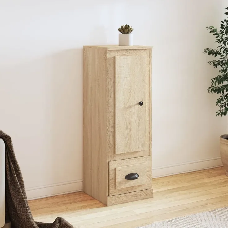 Highboard, BuffetSchrank, Büroschrank Sonoma-Eiche 36 x 35,5 x 103,5 cm Holzwerkstoff