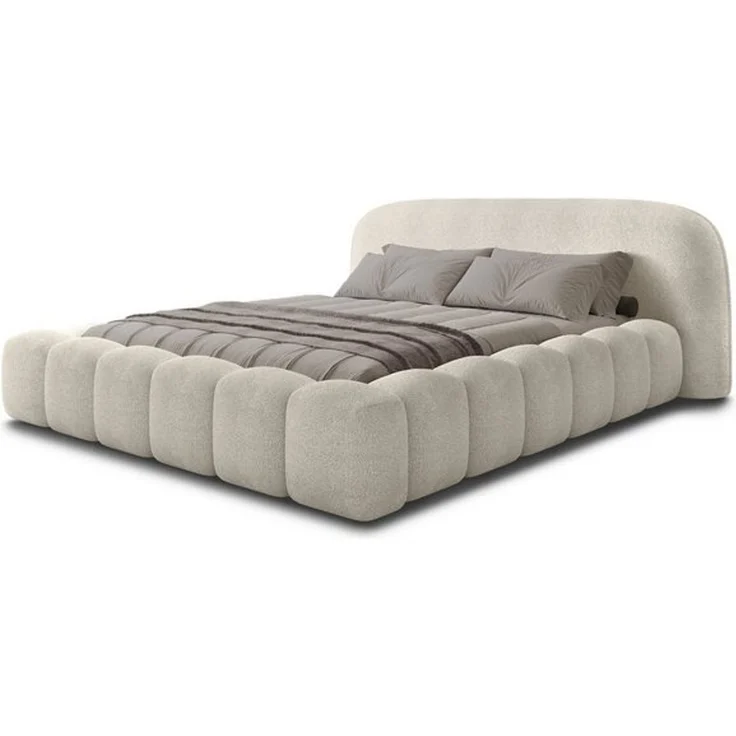 thematys Polsterbett ORLANDO - Cloud mit Bettkasten, Bouclé Bezug 180x200cm, mit gepolstertem Kopfteil, Beige (Quelle 03), Art.-Nr. S0QFD026R7X – Bild 6