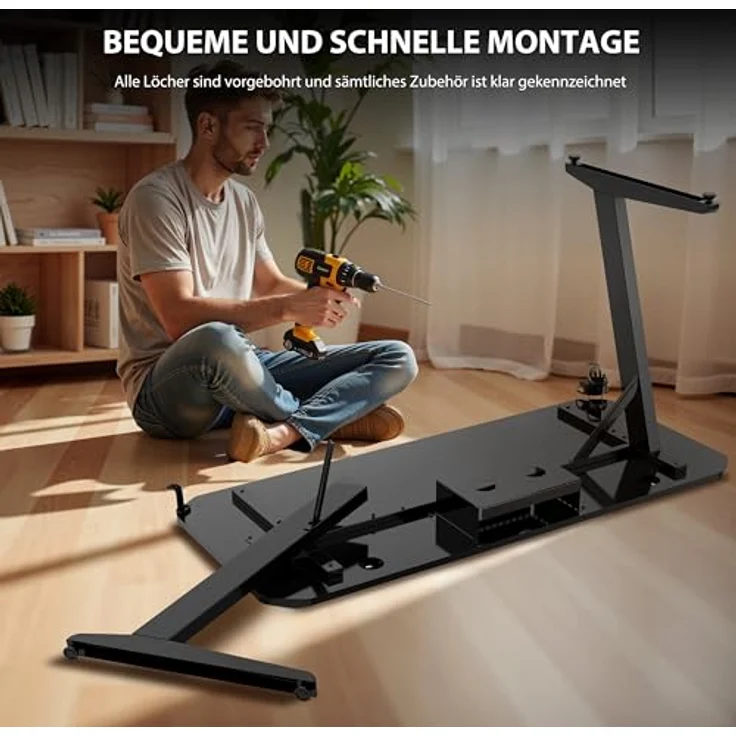 SENSE7 Schreibtisch Nomad Cybernetic, Gaming Tisch 100x50, PC Tisch mit Kopfhörerhaken, Getränkehalter, Controller Halter, Gaming Computertisch mit Kohlefaseroberfläche, Ergonomischer Gaming Desk – Bild 10