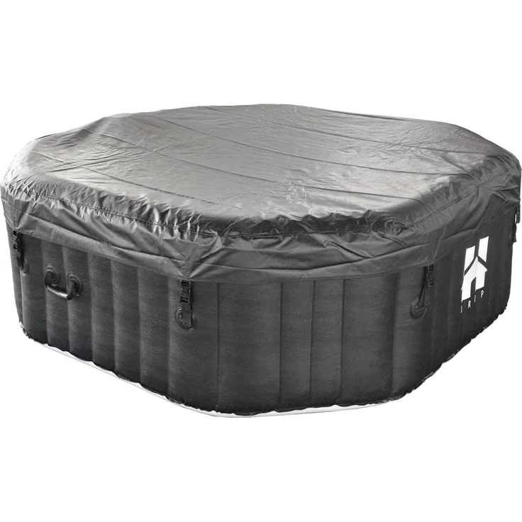 HOME DELUXE Outdoor Whirlpool DROP inkl. Kissen, Getränkehalter und Sonnendach - ⌀185 cm Schwarz – Bild 8