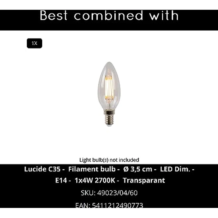 Lucide 17504/01/03, Nachttischlampe für stimmungsvolle Atmosphäre, zeitloses Design – Bild 7