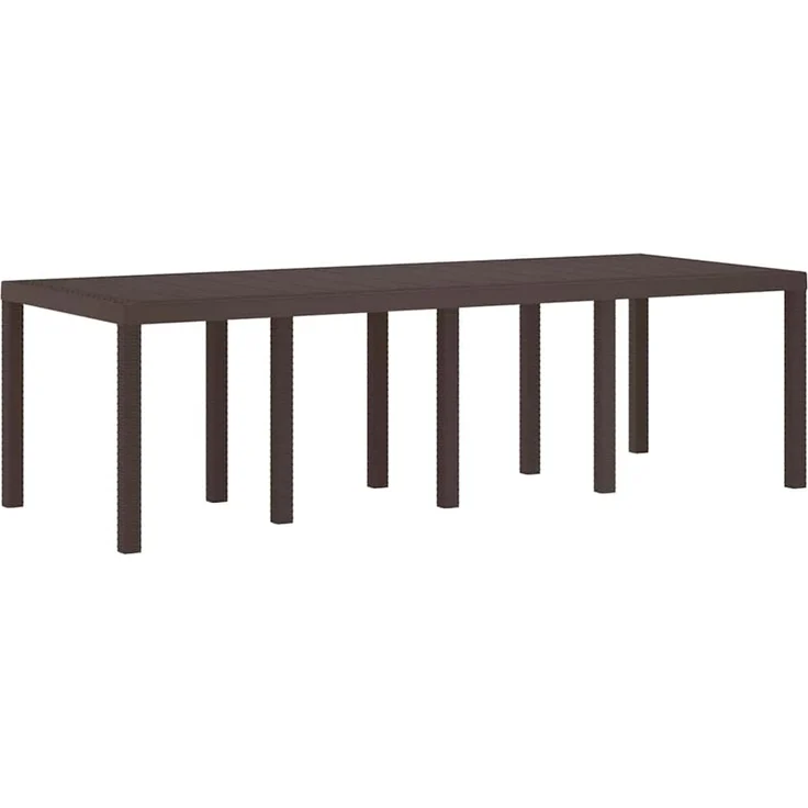 vidaXL Gartentisch Braun 250 x 100 x 73 cm Poly-Rattan 871693 – Bild 2