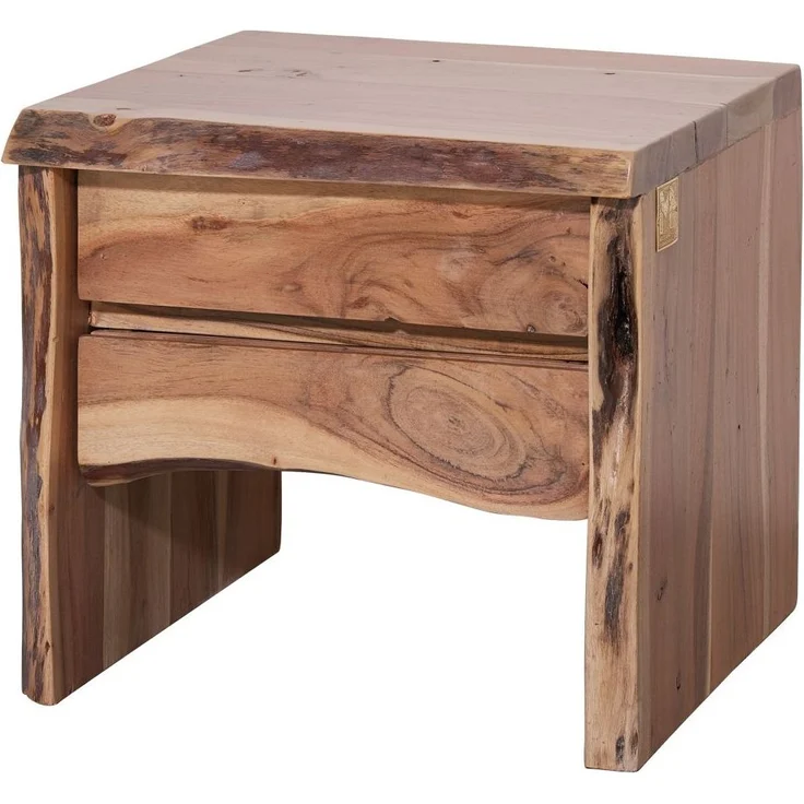 Nachttisch Akazie 45x40x45 natur lackiert PURE ACACIA #311 – Bild 1