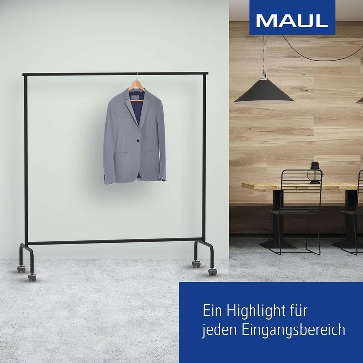 Maul Reihengarderobe Maullimbo Kleiderstange 151cm schwarz – Bild 6