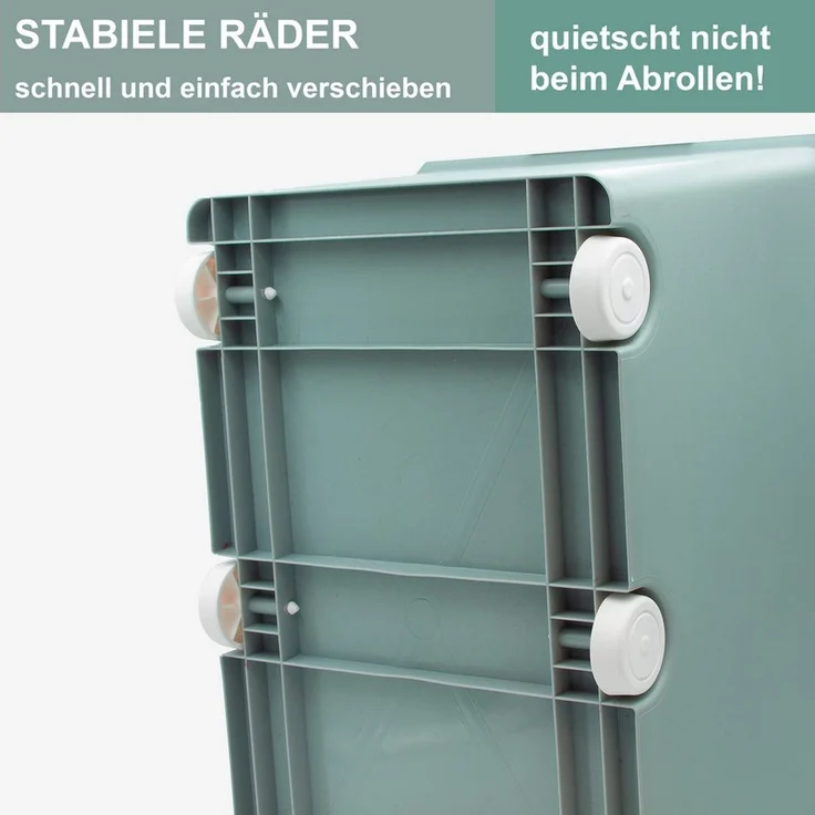 Babykajo Aufbewahrungsbox (Boxen mit Rollen, 3 St, mit 50L Volumen), Stapelbloxen, Aufbewahrungsboxen, Box zum Aufbewahren – Bild 3