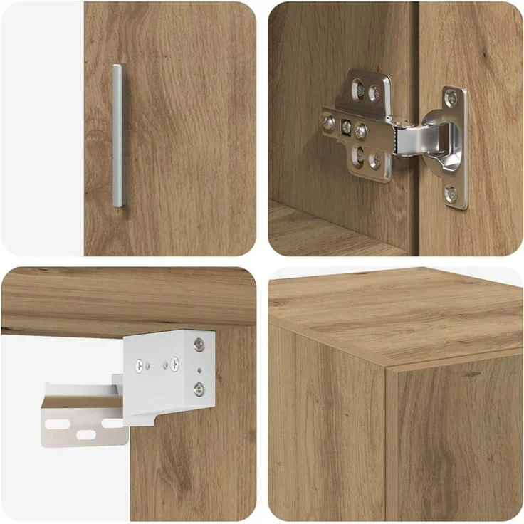 vidaXL Lagerschrank mit Regalen Artisan-Eiche 30 x 42,5 x 225 cm 3365628 – Bild 10
