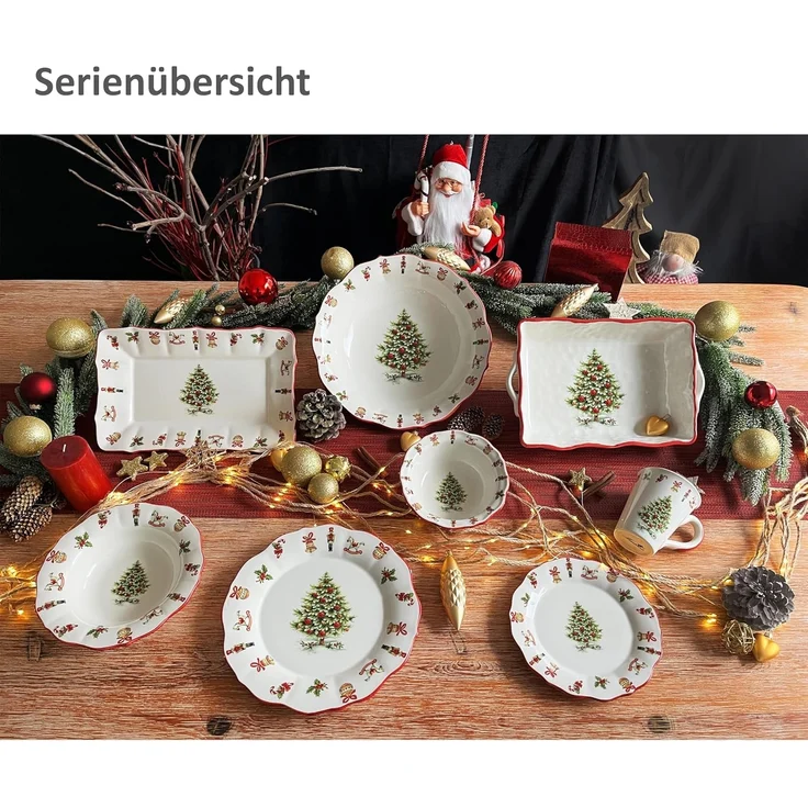 MamboCat Speiseteller 4x Maestro Natale Gebäckteller Speiseteller Weihnachten – Bild 5