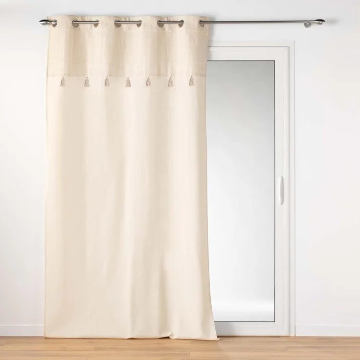 U10 Gardine mit Öesen IZIG, Beige, 140x240 cm – Bild 1