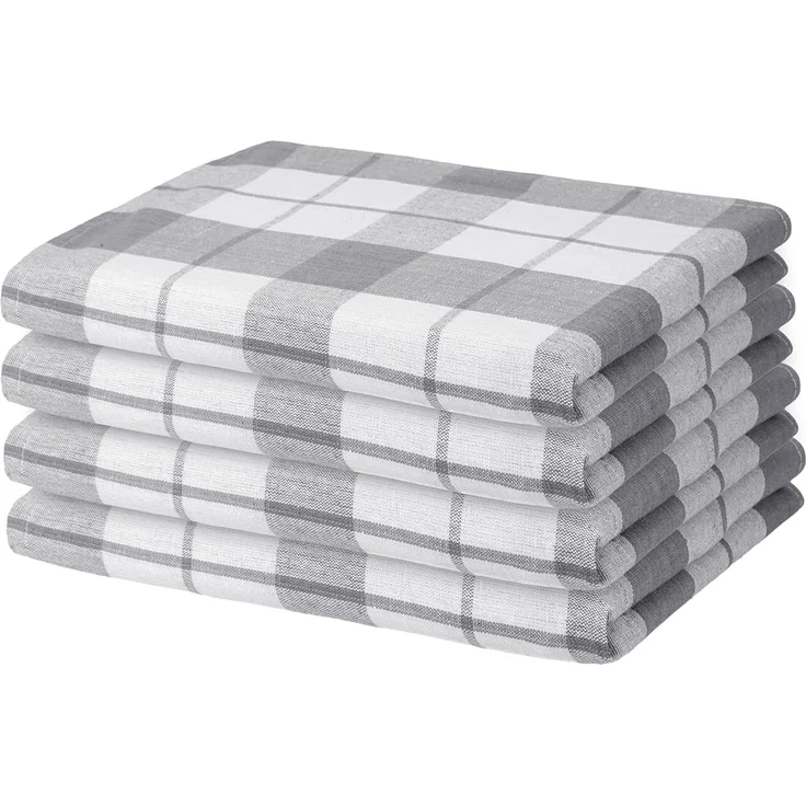 Hometex Premium Textiles Geschirrtuch 4er Set Geschirrtücher Grubentücher, Aus 100% Baumwolle, 50 x 70 cm, Extra saugfähig und schnell trocknend