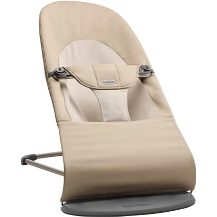 BabyBjörn Balance Soft Gewebte Wippe - Khaki Beige – Bild 1