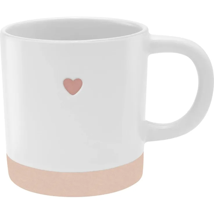 GRUSS & CO Tasse mit graviertem Herz| Steinzeug, 40 cl, mehrfarbig | Geschenk Liebe | 48430