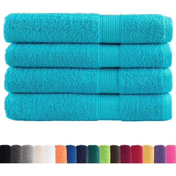 vidaXL Premium-Handtücher SOLUND 4 Stk. Türkis 100x200 cm 600 g/m² 137462 – Bild 2