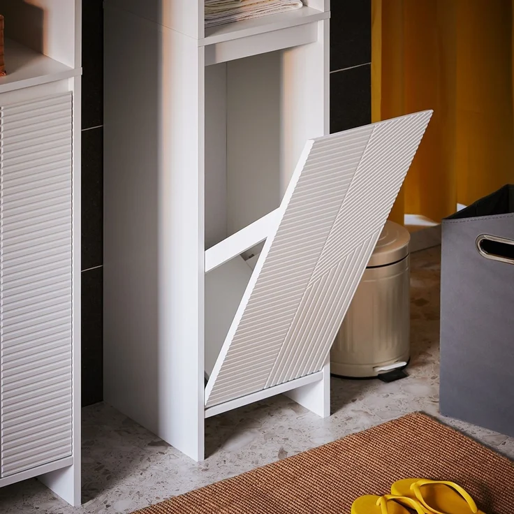 SoBuy BZR158-W Badezimmer-Hochschrank, MDF, Lackiert, Weiß, 32 x 170 x 30 cm – Bild 8