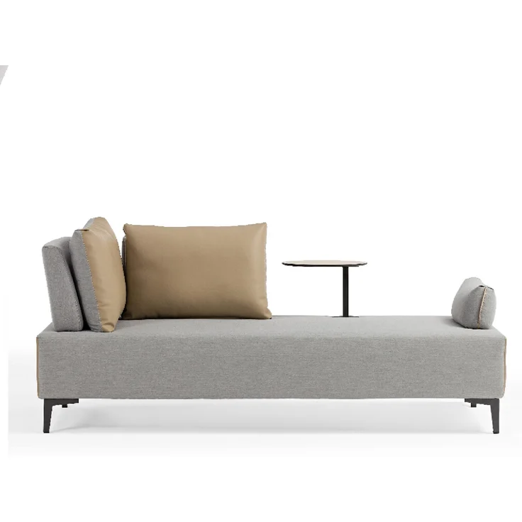 Inko Multifunktions-Sofa Lavacca light grey/caramell variables Loungesofa Outdoorsofa 200x85x42/80 c – Bild 3