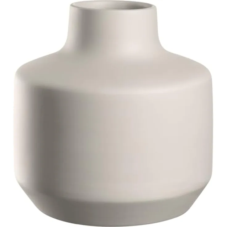 LEONARDO HOME Milano Keramikvase, moderne Dekovase für kunstvolle Blumen-Bouquets, creme, Höhe 21,5 cm