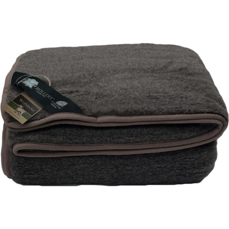 Wolldecke Merino Farbe: Braun | Größe: 140 x 200 – Bild 3