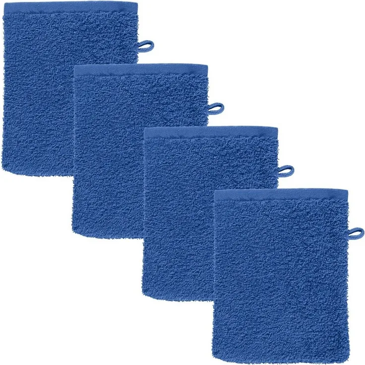 REDBEST Waschhandschuh Waschhandschuh "Oceanside" 4er-Pack, Leichtfrottier, Leichtfrottier Uni
