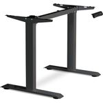 ESMART Germany ETX-121B Schwarz - Ergonomisches Steh-Sitz-Schreib-Tisch-Gestell Stufenlos elektrisch höhenverstellbar 71-121 cm 3X Memory Aktivitätserinnerung Soft-Start/Stopp