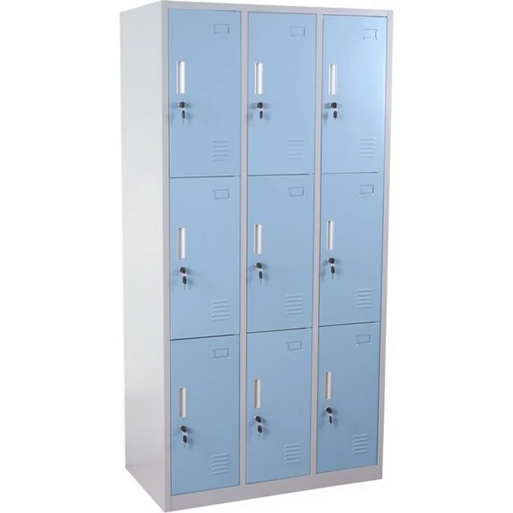 MCW Mehrzweckschrank Preston T829-9 Metallschrank, Drehriegelschloss inkl. 2 Schlüssel, Lüftungsschlitze, Etikettenhalter – Bild 4