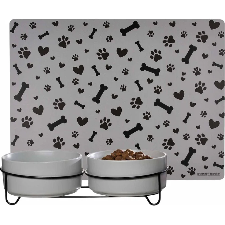 Ritzenhoff & Breker Taro Hunde-Napfset ø 17 cm mit Unterlage – Bild 1
