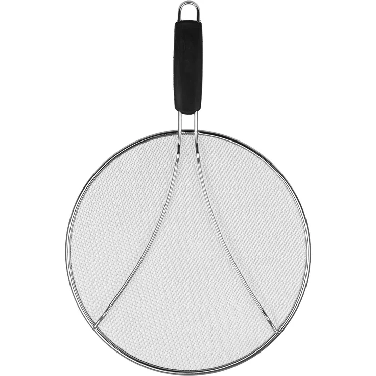 KADAX Pfannen Spritzschutz Ø 29 cm, Edelstahl Pfannenspritzschutz mit feinmaschigem Netz, Fettspritzschutz Deckel für Pfanne, Küchenhelfer gegen Ölspritze – Bild 7