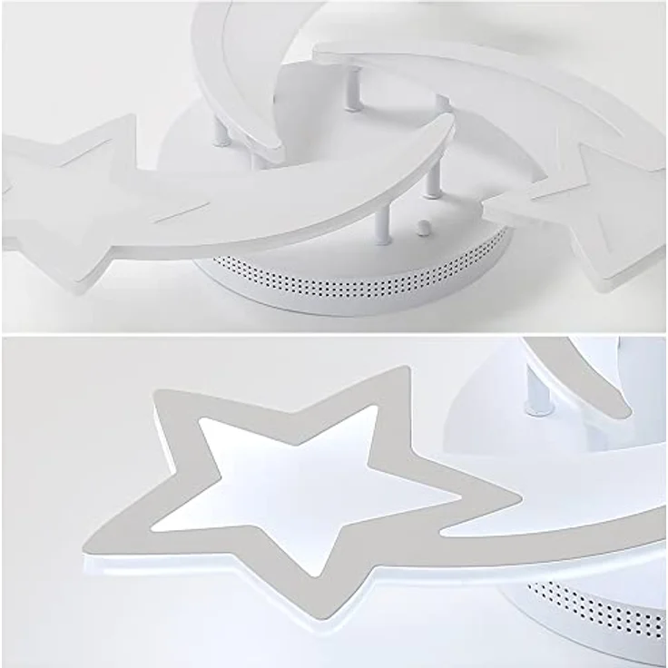 Goeco Moderne LED Deckenleuchte, Wohnzimmerlampe 40W 4500LM, Deckenlampe Deckenbeleuchtung für Wohnzimmer Schlafzimmer Kinderzimmer, 6500K kühles weißes Licht – Bild 4