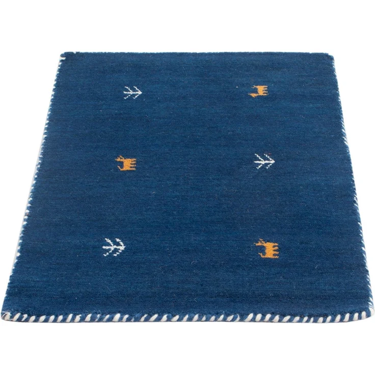 Gabbeh Teppich - Loribaft Softy - 90x60 cm - blau – Bild 5