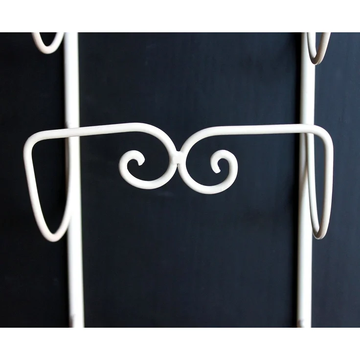 DanDiBo Handtuchhalter Wand Handtuchregal 081220 Wandmontage Antik Weiß Vintage Wandhandtuchhalter Bad Badezimmer – Bild 3