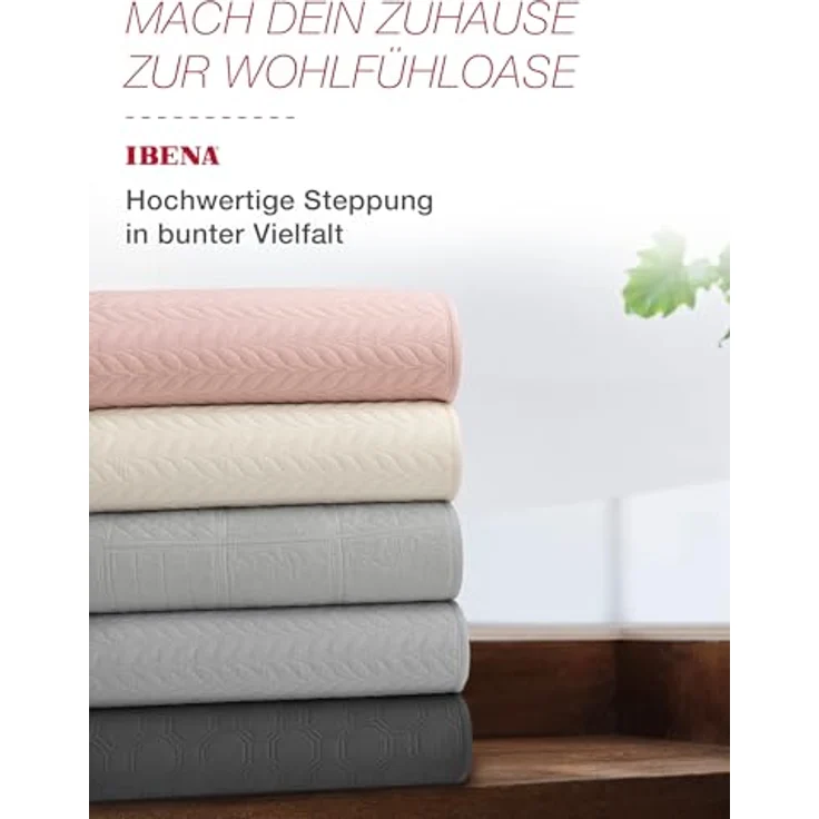 IBENA Tagesdecke Sonio, Tagesdecke mit Steppung in diversen Designs, als Überwurf geeignet – Bild 7