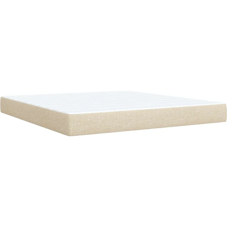 vidaXL Ottoman Bett mit Matratze mit Kopfteil Creme 180 x 200 cm Stoff 3456349 – Bild 7