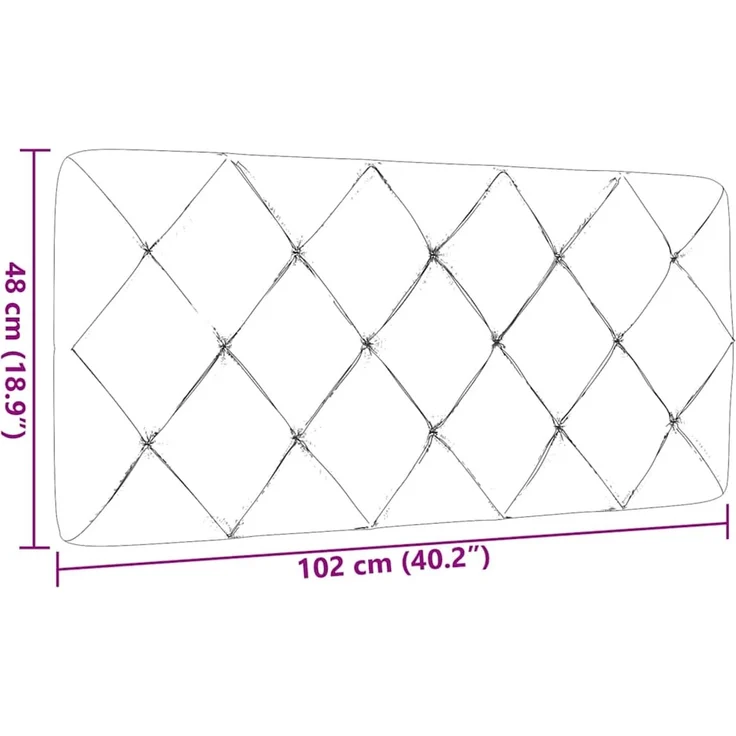 vidaXL Kopfteil-Kissen Taupe 100 cm Stoff – Bild 9