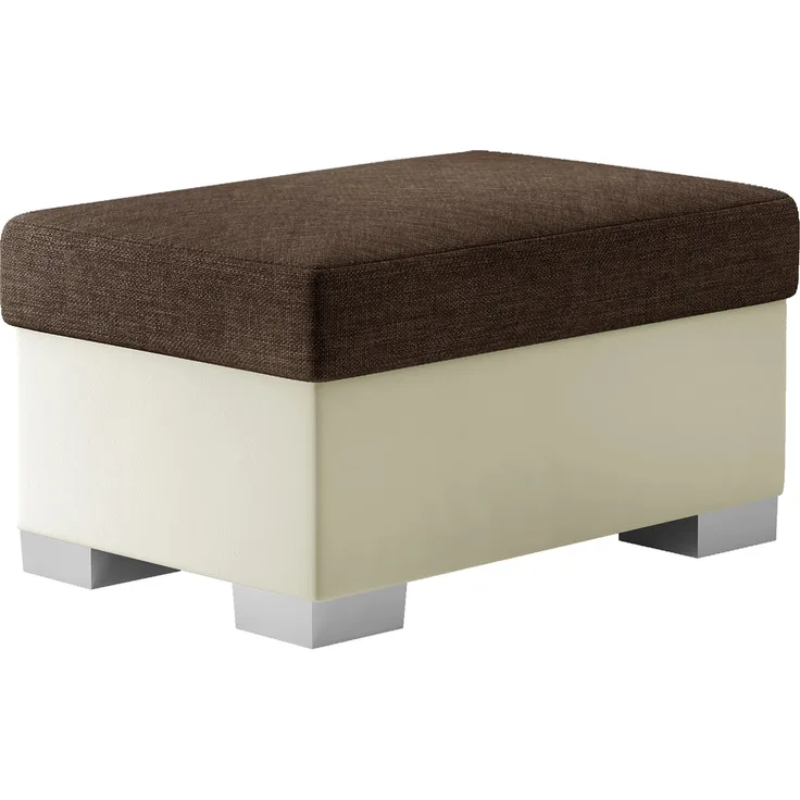Pouf R4, Fußhocker, Braun