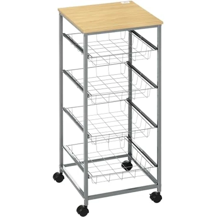 HOMCOM Servierwagen Küchenrollwagen – Bild 1