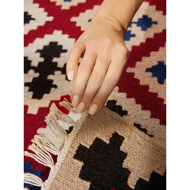 HANSE Home Teppich Kelim Rami, rechteckig, Höhe: 3 mm, Wolle, Baumwolle, Natur, Handgewebt, orientalisch, Boho, traditionell – Bild 9