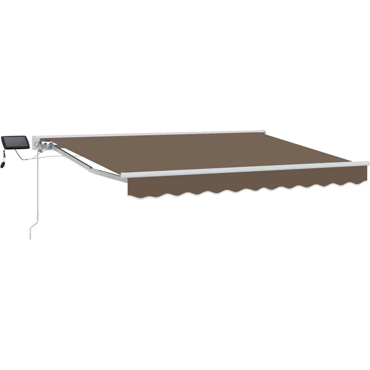 vidaXL Manueller Markisenrahmen mit LEDs Taupe 3x2 m 3425654 – Bild 2