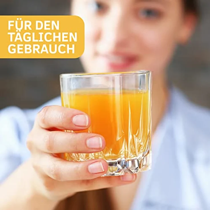 KONZEPT Gläser-Set Wassergläser Trinkgläser Set, Widerstandsfähiges Glas, 6-tlg, 6/12Set, 300ml, für Saft, Wasser, Cocktails, Gin Tonic, kalte Getränke – Bild 3
