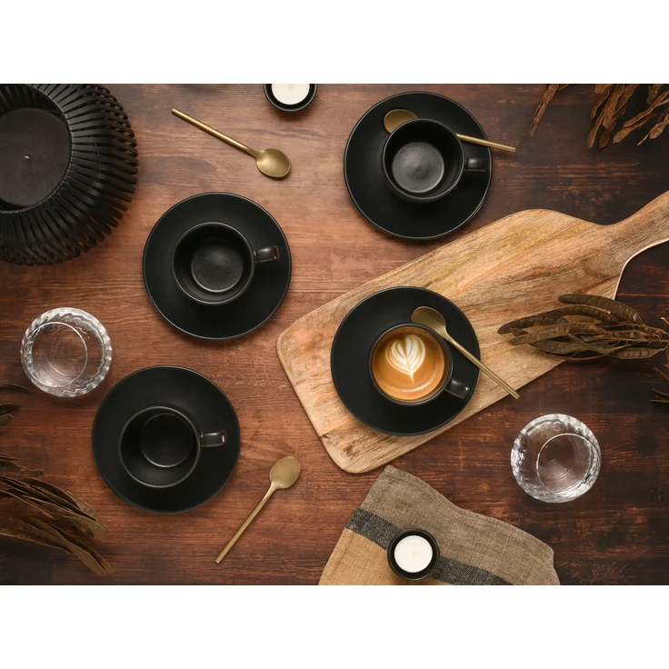 Soft Touch Schwarz, Cappuccinotassen 12-tlg (mo) – Bild 5