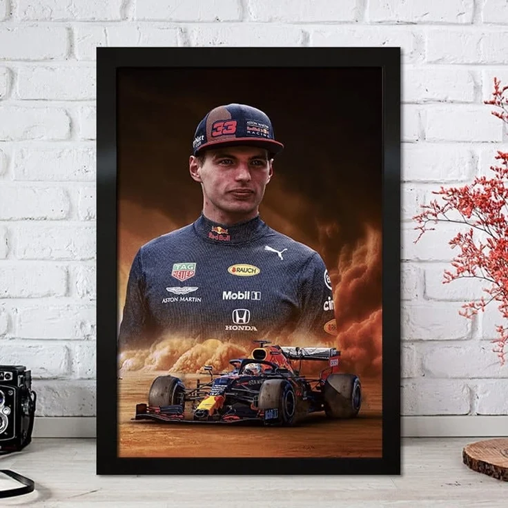 Poster Formel 1 Max Verstappen Rennfahrer Helm Rennwagen Red Bull · Deko Print ohne Rahmen - B / 60x90 cm – Bild 6