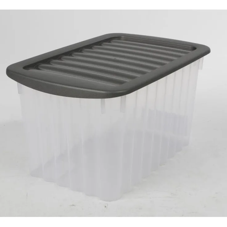 Wellenbox mit Deckel 30x20x16cm 5,5L Aufbewahrungsbox Spielzeugbox Ordnungsbox Aufbewahrungskiste Spielzeugkiste Universalbox