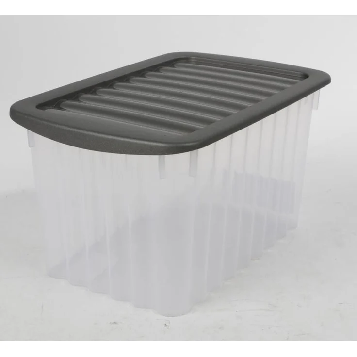 Wellenbox mit Deckel 30x20x16cm 5,5L Aufbewahrungsbox Spielzeugbox Ordnungsbox Aufbewahrungskiste Spielzeugkiste Universalbox