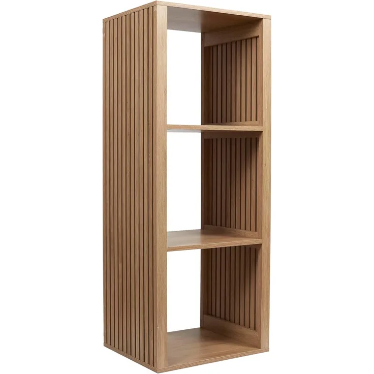 HOME DECO FACTORY - HD0242 – Modularer Ordner, 3 Fächer, 38,5 x 99 x 32 cm, Braun