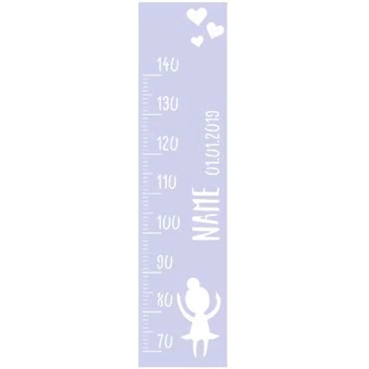 Messlatte Kind Größe Standard Ballerina Kinderzimmer-Messlatte/Tauf-Geschenk oder zur Geburt/Personalisiert mit Wunsch-Name für Mädchen oder Jungen Babyzimmer Design by HeLLo Mini – Bild 6