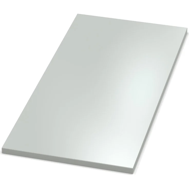 Dekor Spanplatte 19mm Tischplatte grau melaminharzbeschichtet mit ABS Kante Umleimer - Größe 80 x 40 cm - Höhe 1,9 cm - Farbe Lichtgrau – Bild 4