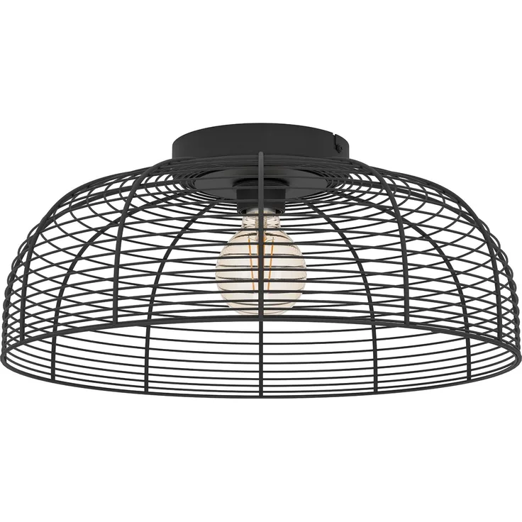 EGLO Deckenlampe Derwen, Deckenleuchte Wohnzimmer, Wohnzimmerlampe aus Metall in Schwarz, Lampe Decke Schlafzimmer, Flurlampe mit E27 Fassung, Ø 45 cm