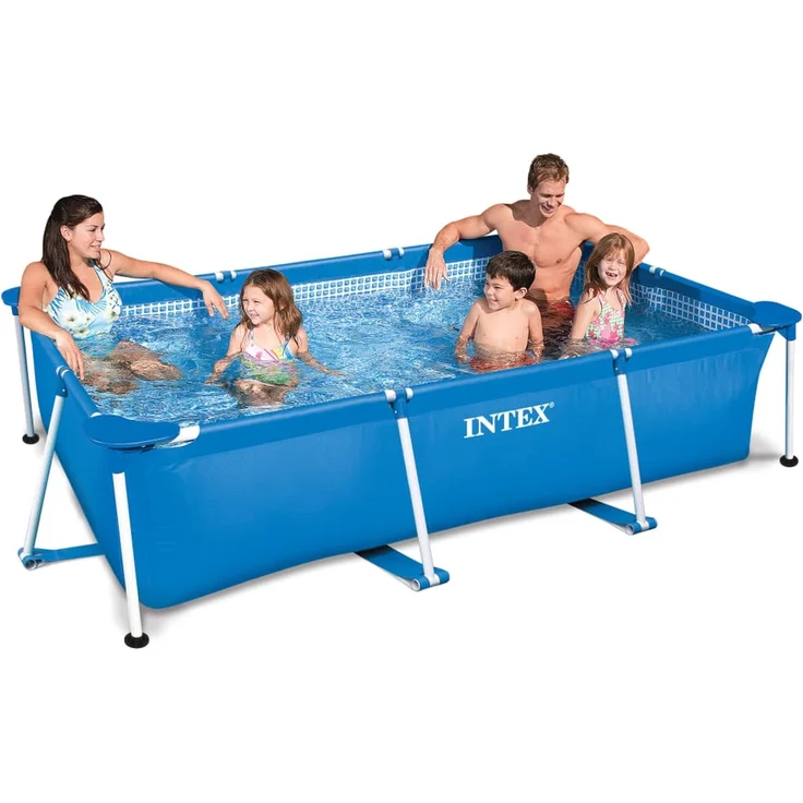 Intex 'Frame Swimming Pool Set Serie Family III', blau, 300 x 200 x 75 cm, rechteckig – Bild 4