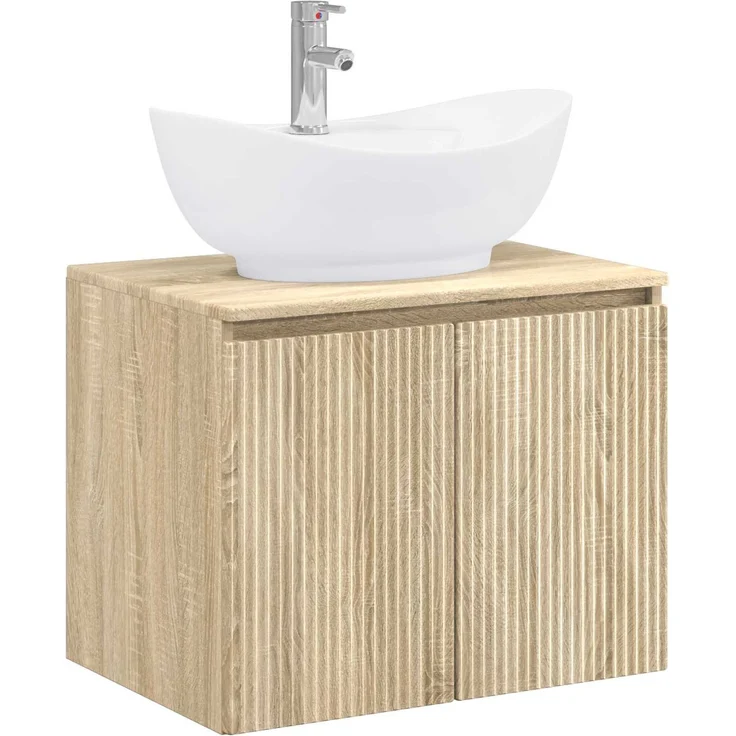 vidaXL Waschbeckenschrank Sonoma-Eiche 62,5 x 44,5 x 80 cm 3404342 – Bild 2
